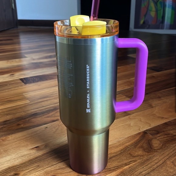 Starbucks Stanley Fall Sunrise 2024 Collab 40 oz. Tumbler Pink Yellow NEW - Picture 4 of 12